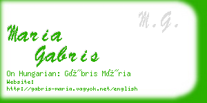 maria gabris business card